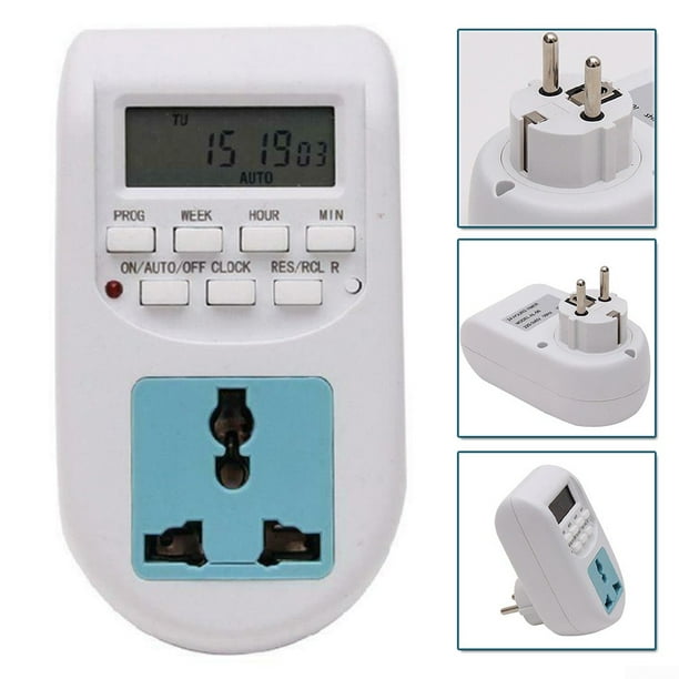 10A 220V-240V EU Timer Switch Socket LCD Digital Display Time Control Plug Timer 10A 220V-240V EU Timer Switch Socket LCD Digital Display Time Control Plug Timer